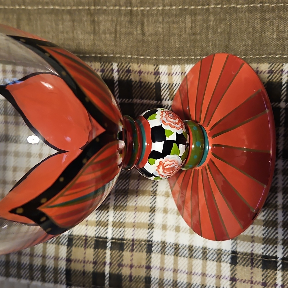 AMBER ROSE by NANETTE VACHER for AMBIANCE COLLECTION RARE GLASSWARE ICED TEA - Picture 8 of 9